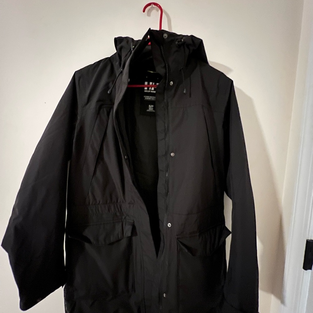Helly Hansen Black Raincoat Classic Design
